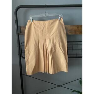 Club Monaco Tan Pleated Front Skirt | 8